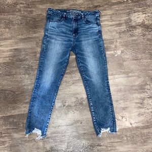 Next level stretch American eagle hi-rise jegging crop size 12